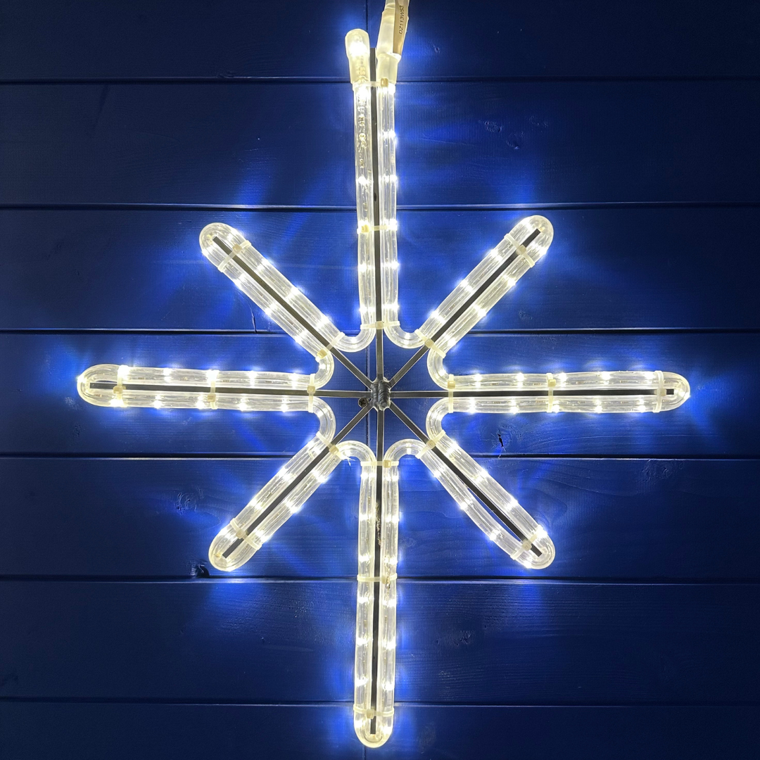 LED hviezda Polaris - 38 x 65cm, teplá biela