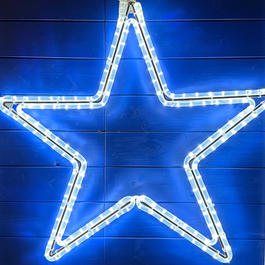 LED svetelná hviezda- priem. 80cm, ľadová biela