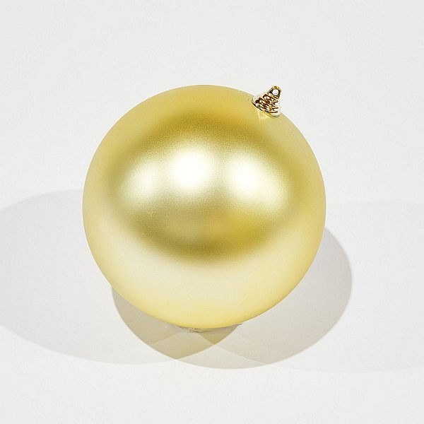 Plastová guľa, priem. 20 cm, zlatá, matná, vonkajšia