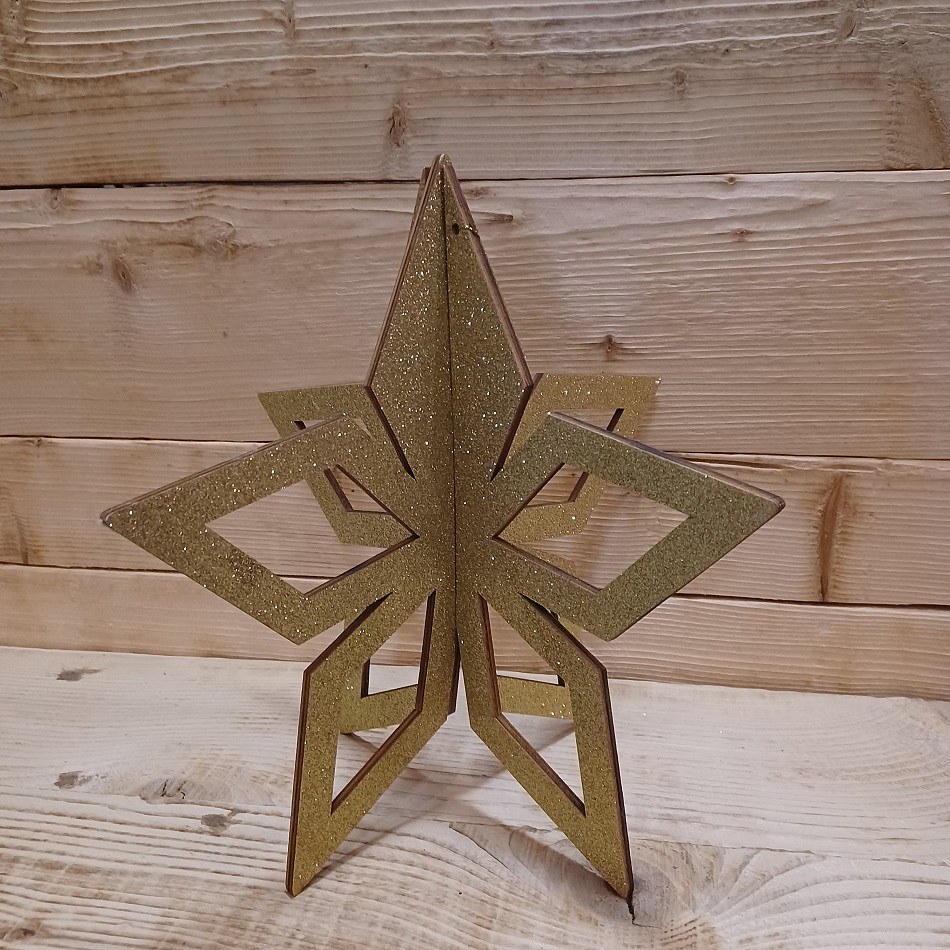 Zlatá hviezda, 3D, 30 cm