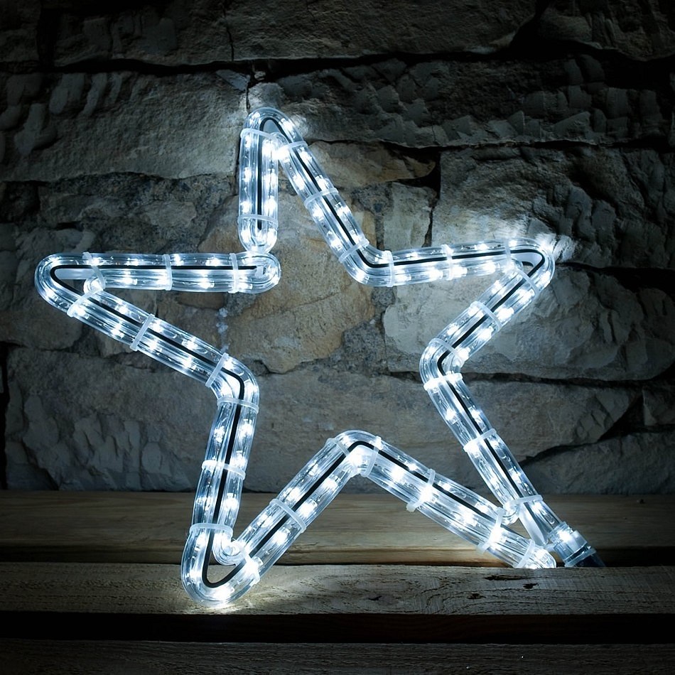 LED svetelná hviezda, priemer. 40cm, ľadovo biela