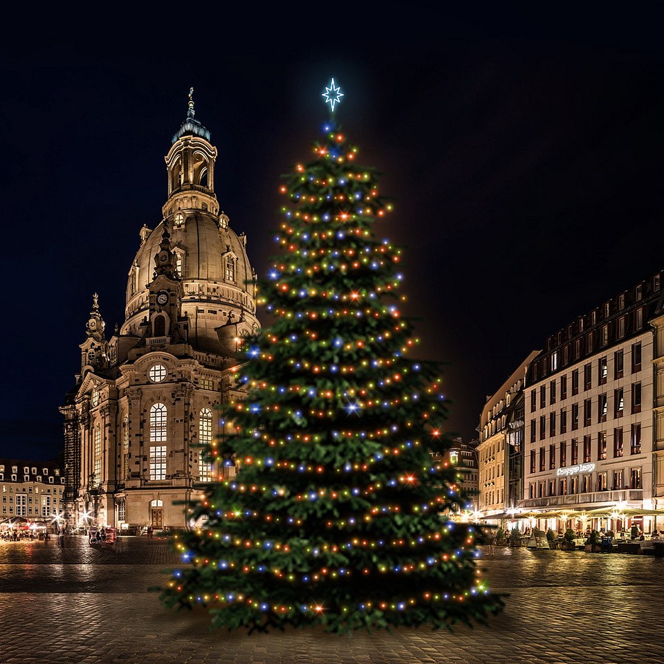LED svetelná sada na vianočné stromy vysoké 18-20 m, farebná
