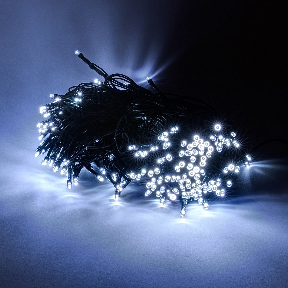 LED svetelná reťaz ELSLN, 20 m, 100 ľadovo bielych diód